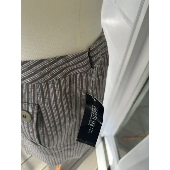 lafayette 148 new york Sz. 4 brown and blue striped skirt - Picture 9 of 9